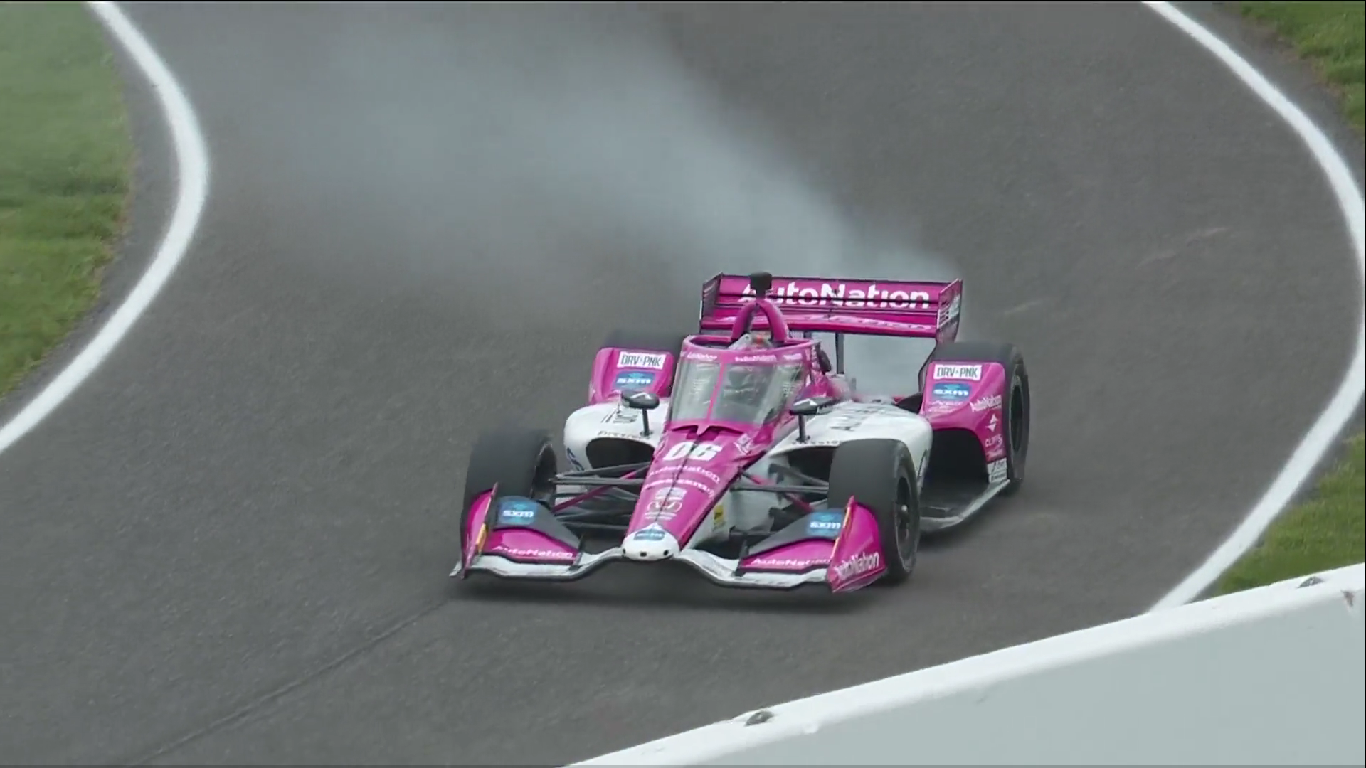 Castroneves abandona TL2 em Indianápolis e revela quebra de novo motor do carro