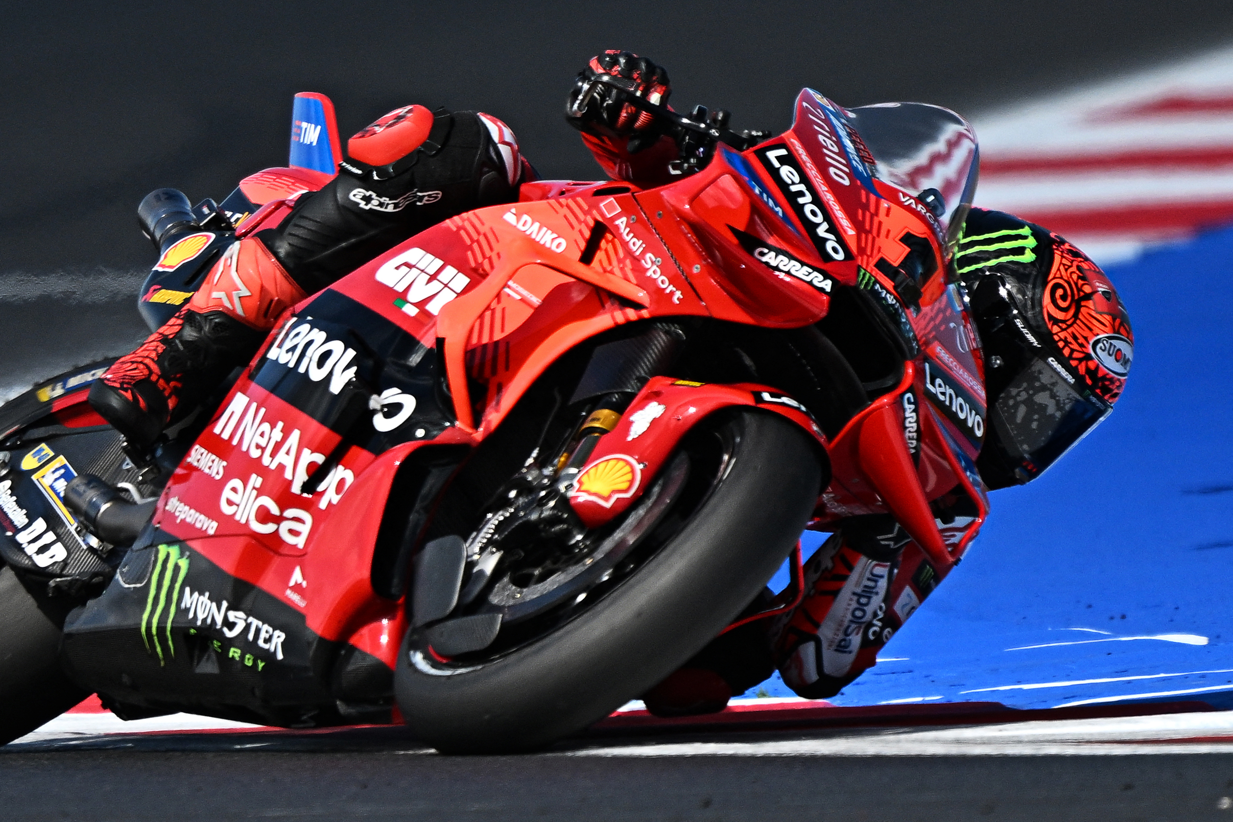 Bagnaia desbanca rivais e comanda primeiro dia da MotoGP em Misano. Marc Márquez é 2º
