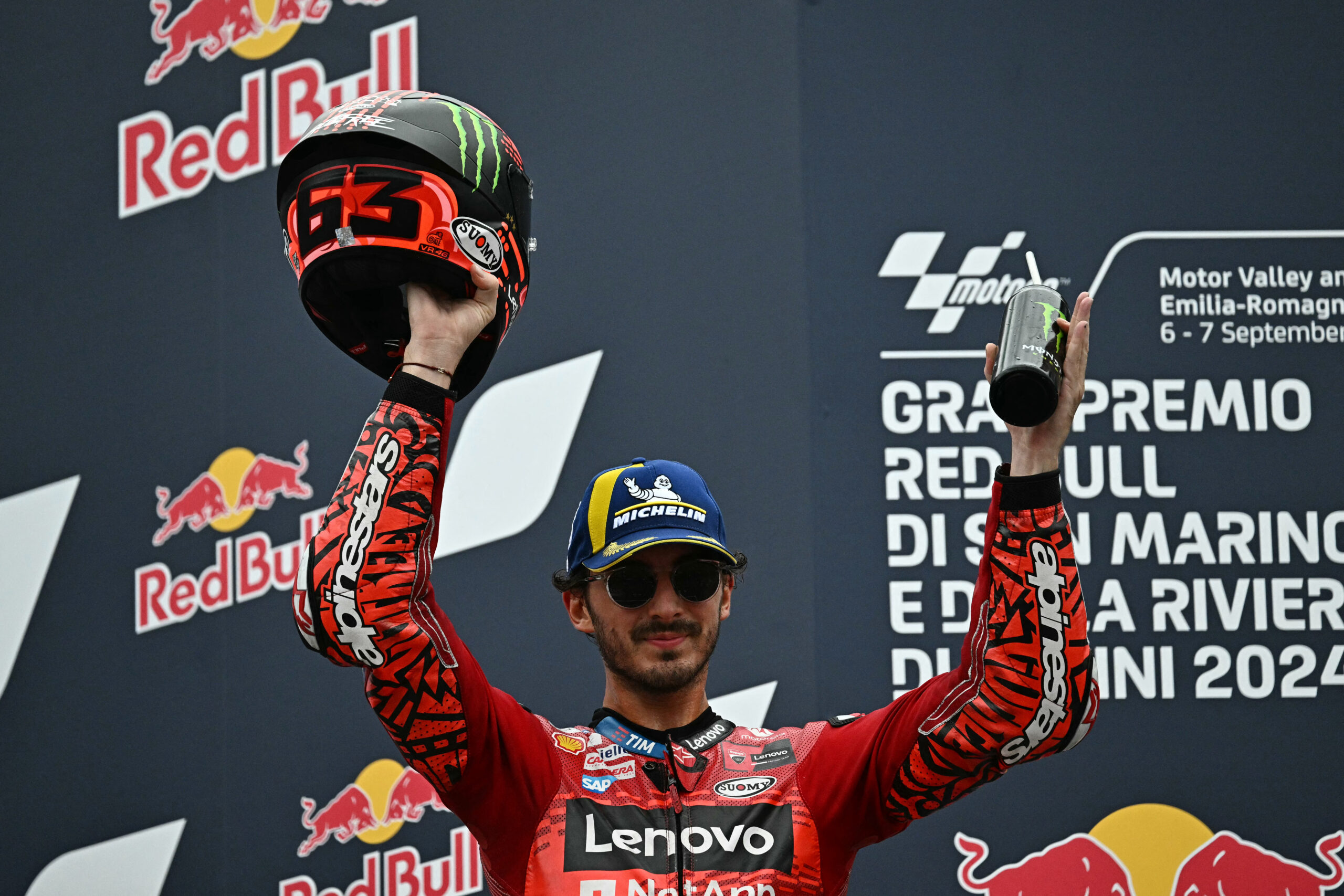 Bagnaia lamenta fortes dores nas voltas finais do GP de San Marino: “Foi um desastre”