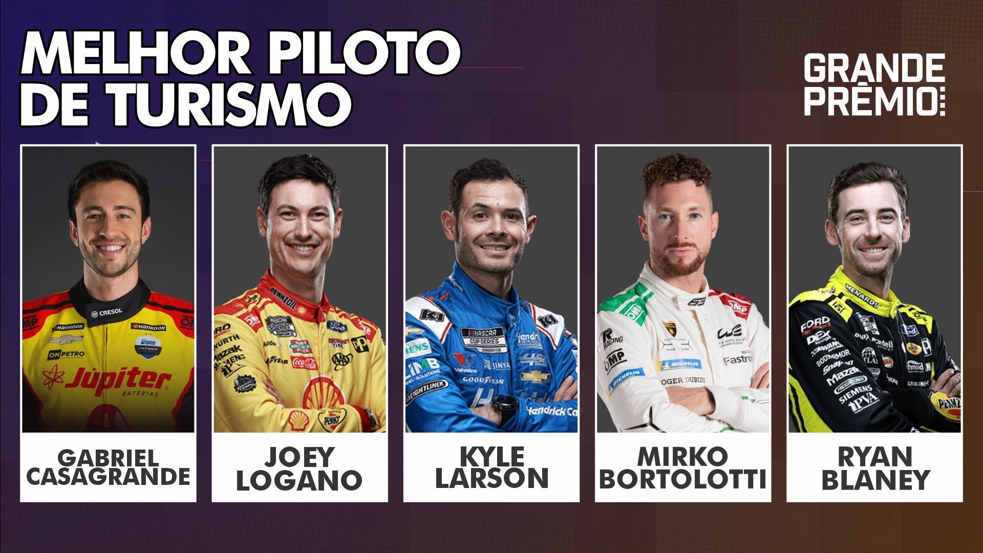 Melhores do Ano 2024: Casagrande, Logano, Larson, Bortolotti ou Blaney: qual o melhor?