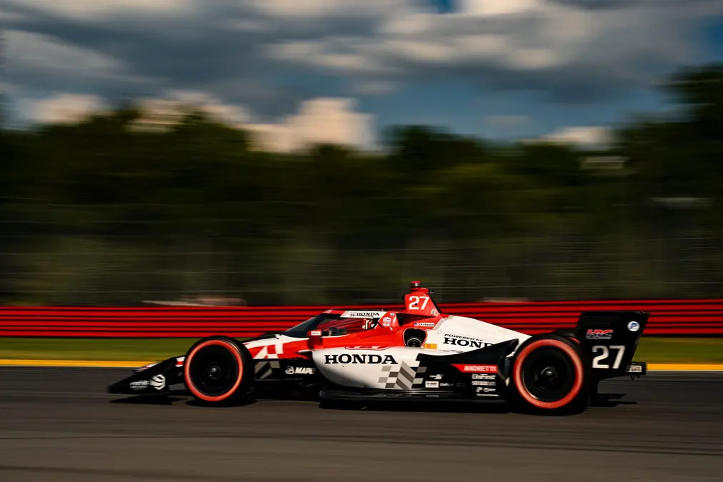O GP de Mid-Ohio segue com a programação mais tradicional. A sexta-feira (3) conta apenas com o TL1, programado para as 16h (de Brasília, GMT -3) e tem transmissão exclusiva da Disney + (Foto: IndyCar)