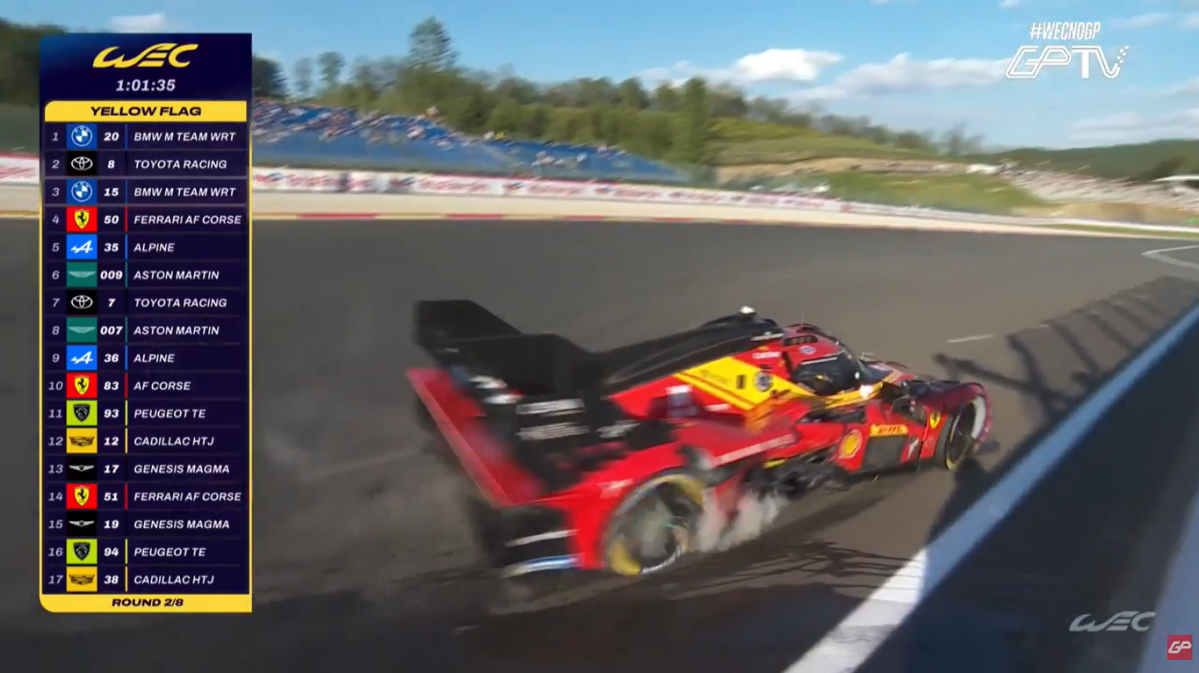 Farfus atinge Ferrari #51 na curva 1 e provoca safety-car nas 6 Horas de Spa