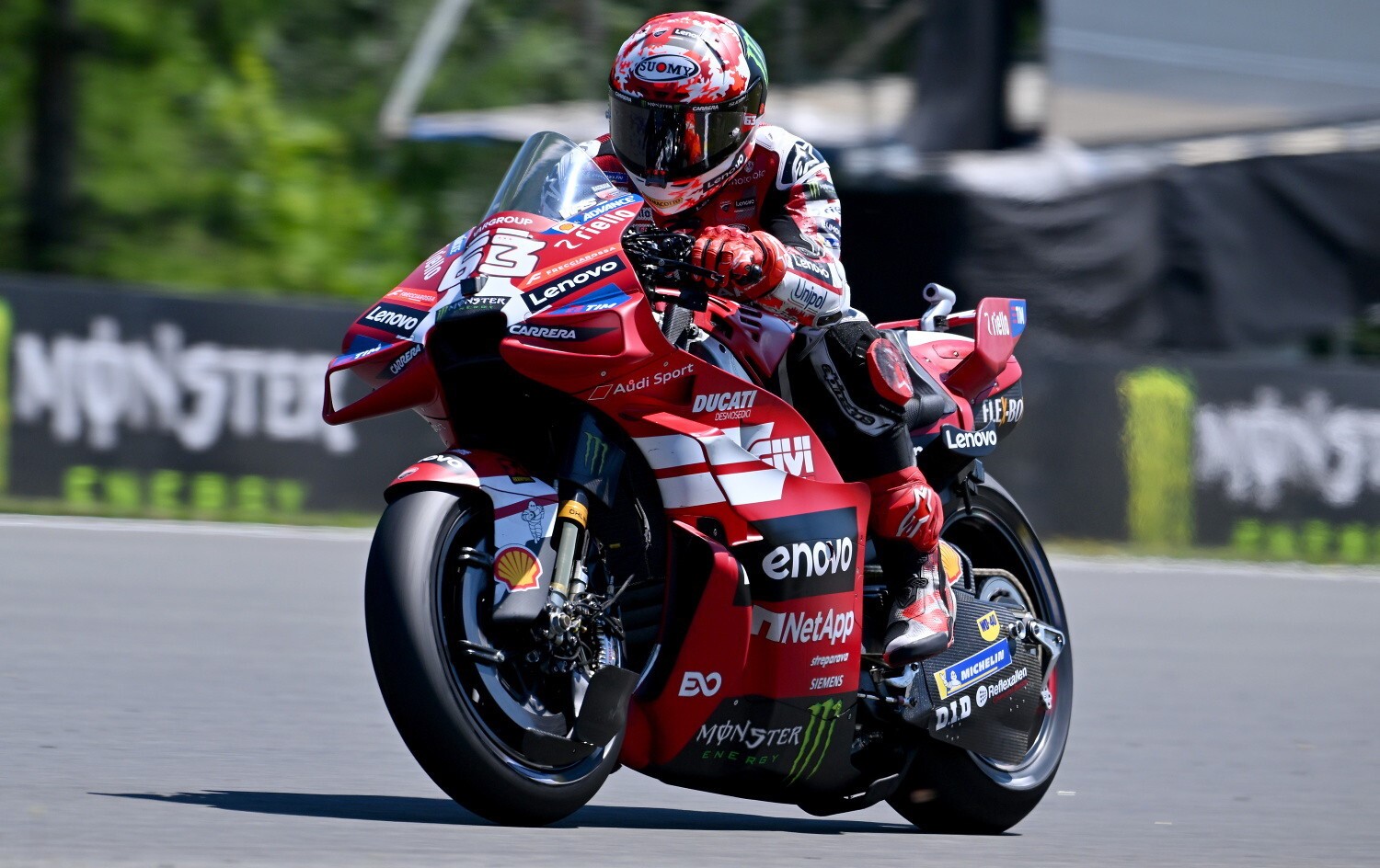 Bagnaia alerta para vibrações na Ducati após vitória na sprint na Tchéquia: “Precisei controlar”