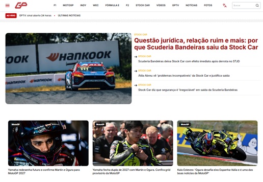 GRANDE PRÊMIO lança novíssimo portal e une frentes sob domínio grandepremio.com