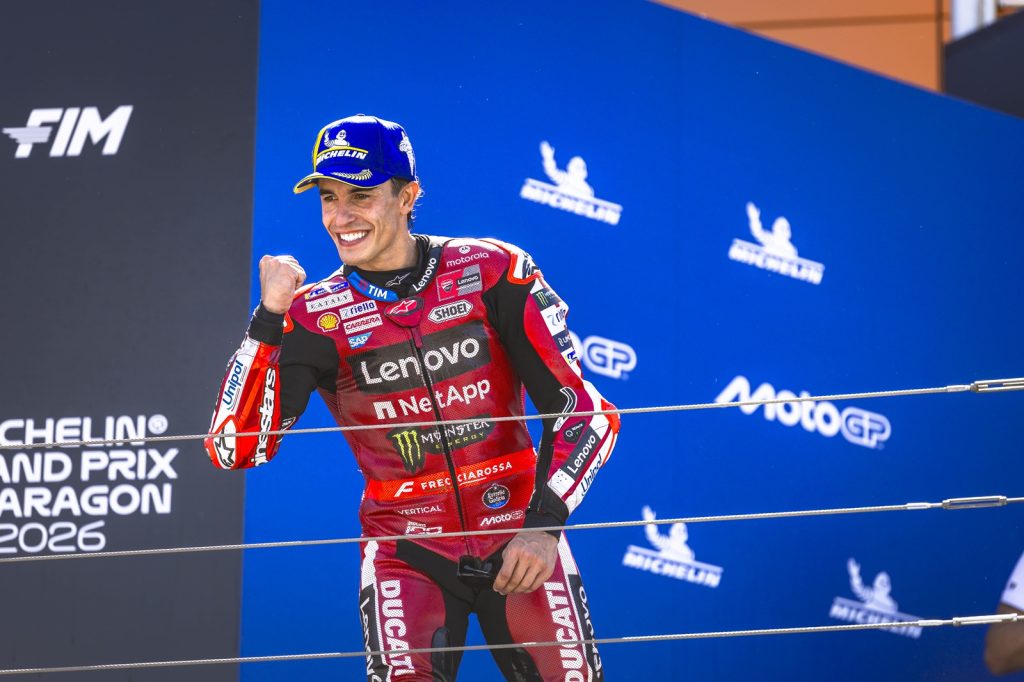 MotoGP 2026 Aragão MotorLand Domingo Ducati Marc Márquez