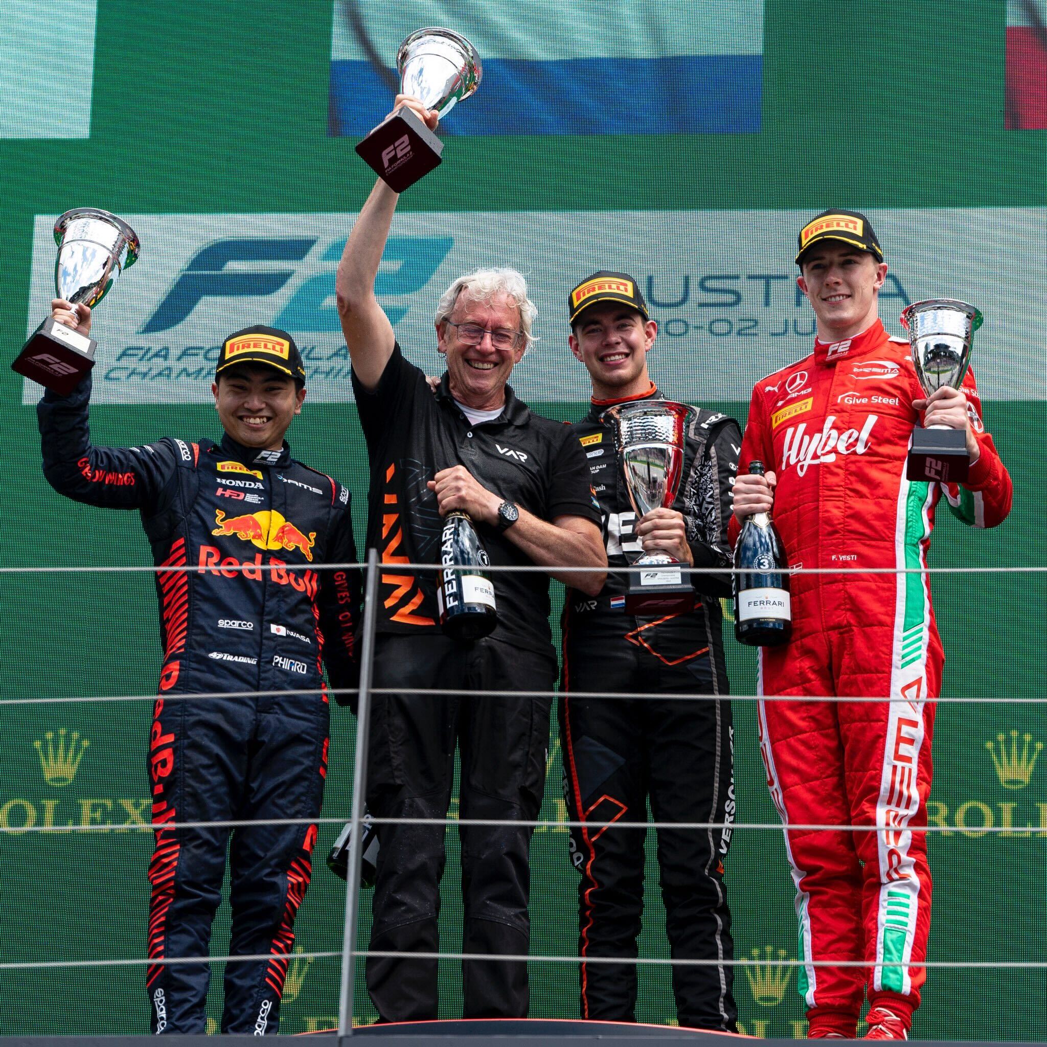 Verschoor acierta con estrategia para vencer en la carrera 2 de F2 en Austria