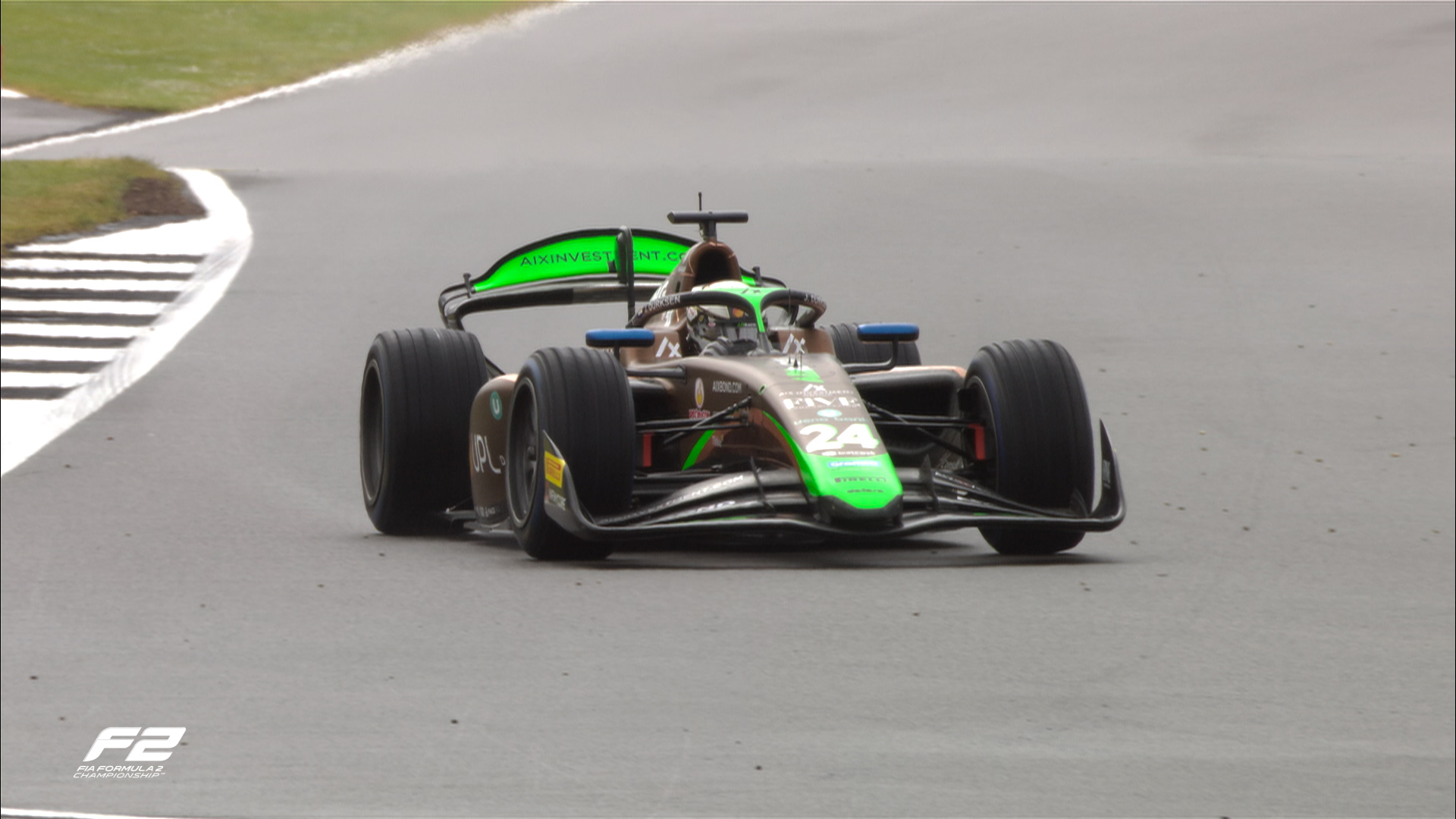 Duerksen se impone en lluviosa práctica de F2 en Silverstone; Martí, 2°; Colapinto, 20°