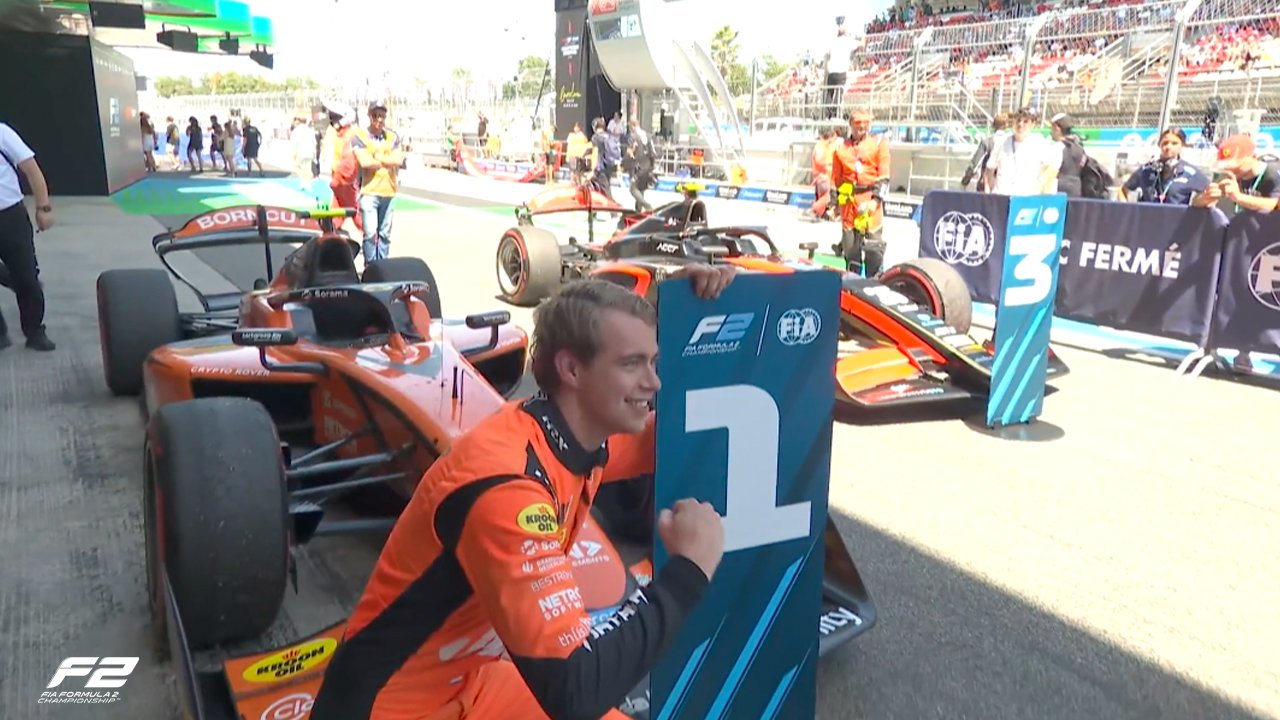 Verschoor acierta en la estrategia y vence sprint de F2 en España; Villagómez, al podio