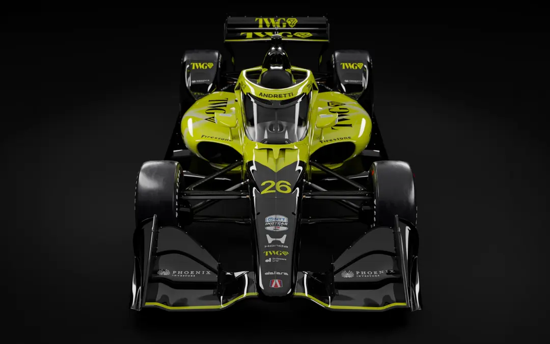 Andretti presenta el auto de Power y mantiene el esquema negro y amarillo en Indy 2026