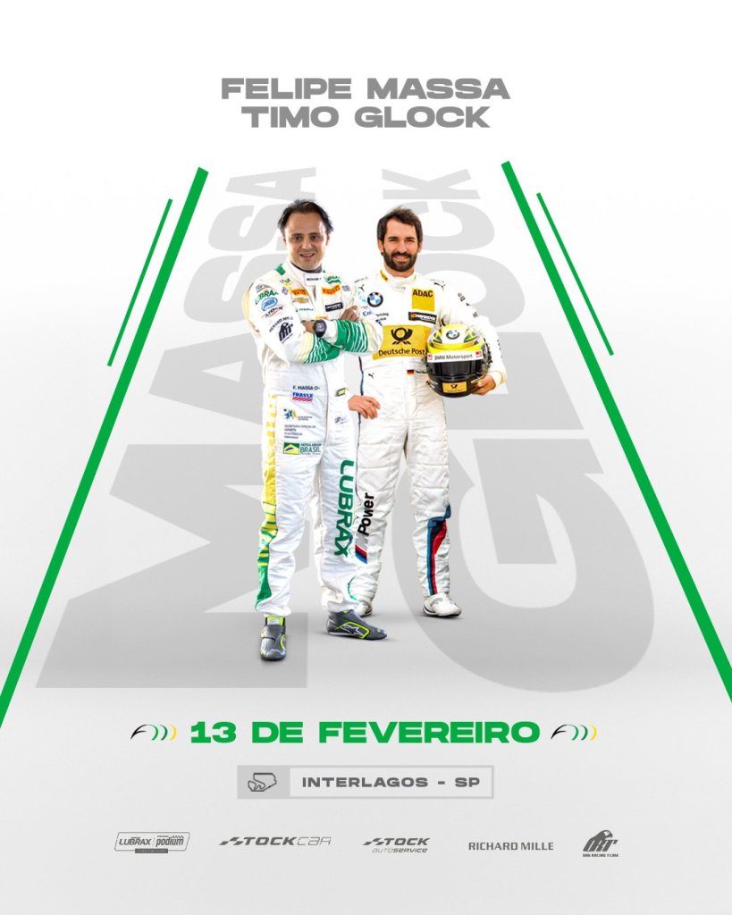 Massa convida Glock para Corrida de Duplas 2022 e marca parceria histórica