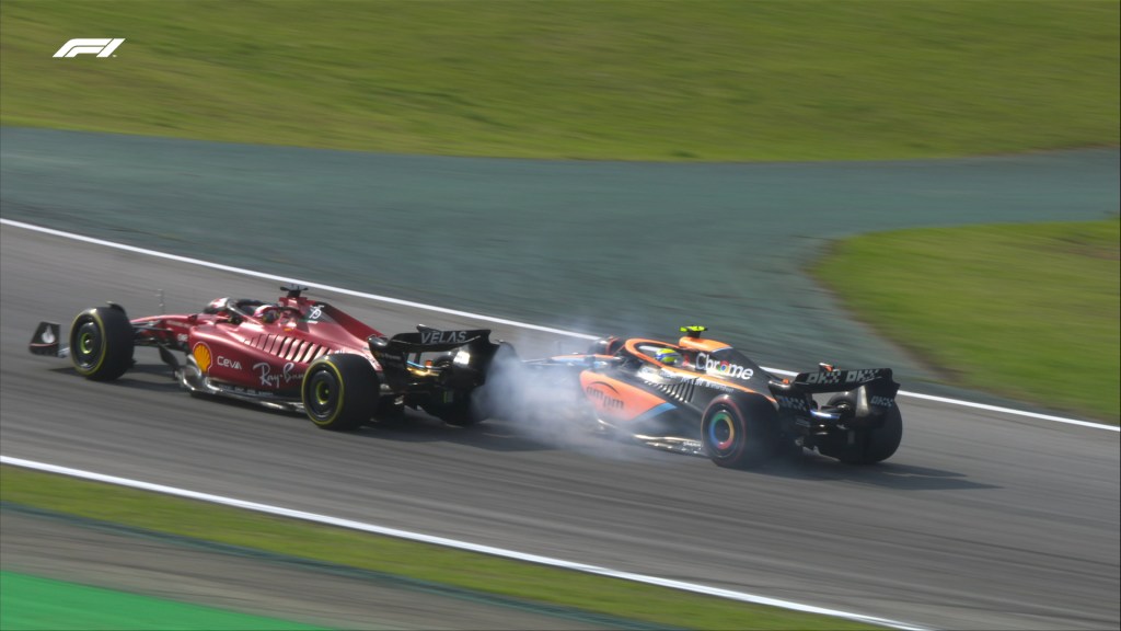Norris força barra e joga Leclerc contra muro no GP de São Paulo