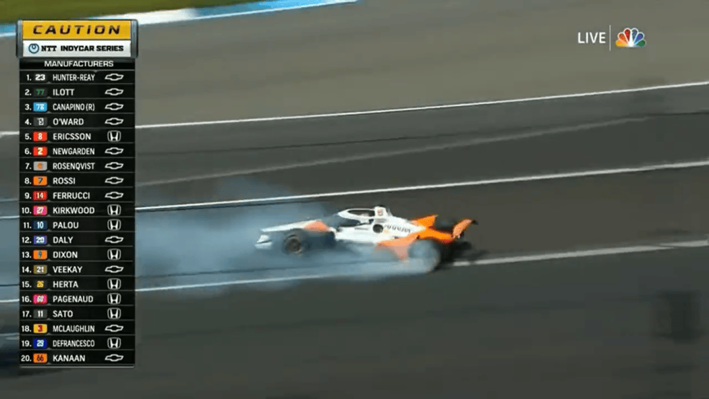 Rosenqvist y Kirkwood protagonizan espectacular accidente en Indy 500
