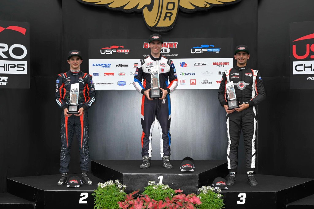 Corry, Sikes e Hughes vencem na rodada tripla da USF2000 em Indianápolis