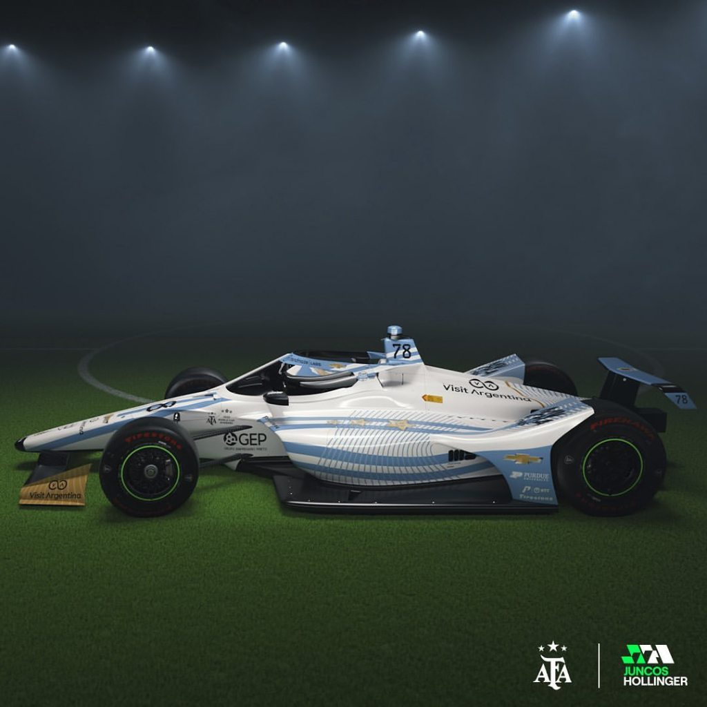 Juncos Racing presenta nuevo diseño para Canapino en colaboración con AFA para Indy 500