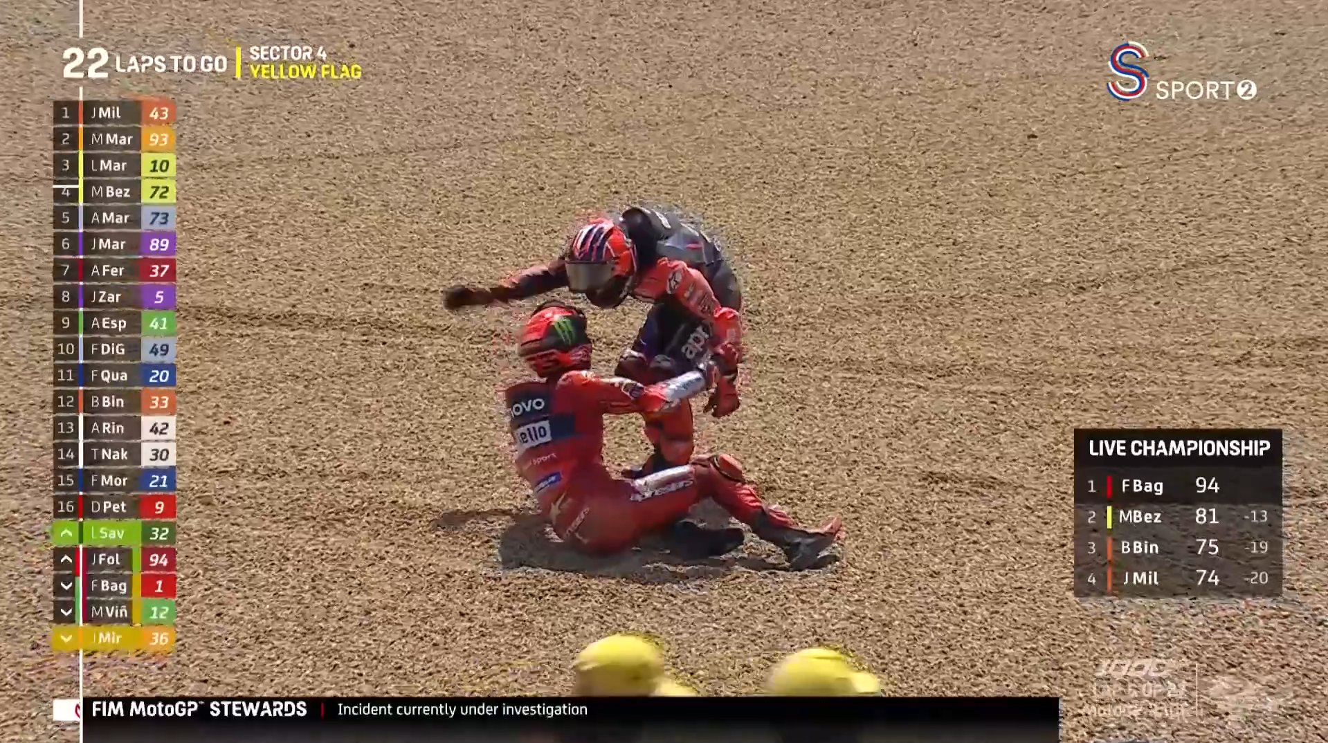 Viñales fala em “incidente de corrida” com Bagnaia e assume: “Não há razão para brigar”