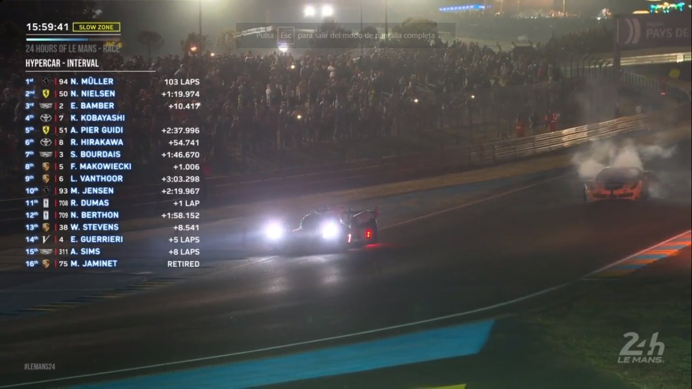 Triple abandono para los pilotos argentinos en las 24 horas de Le Mans