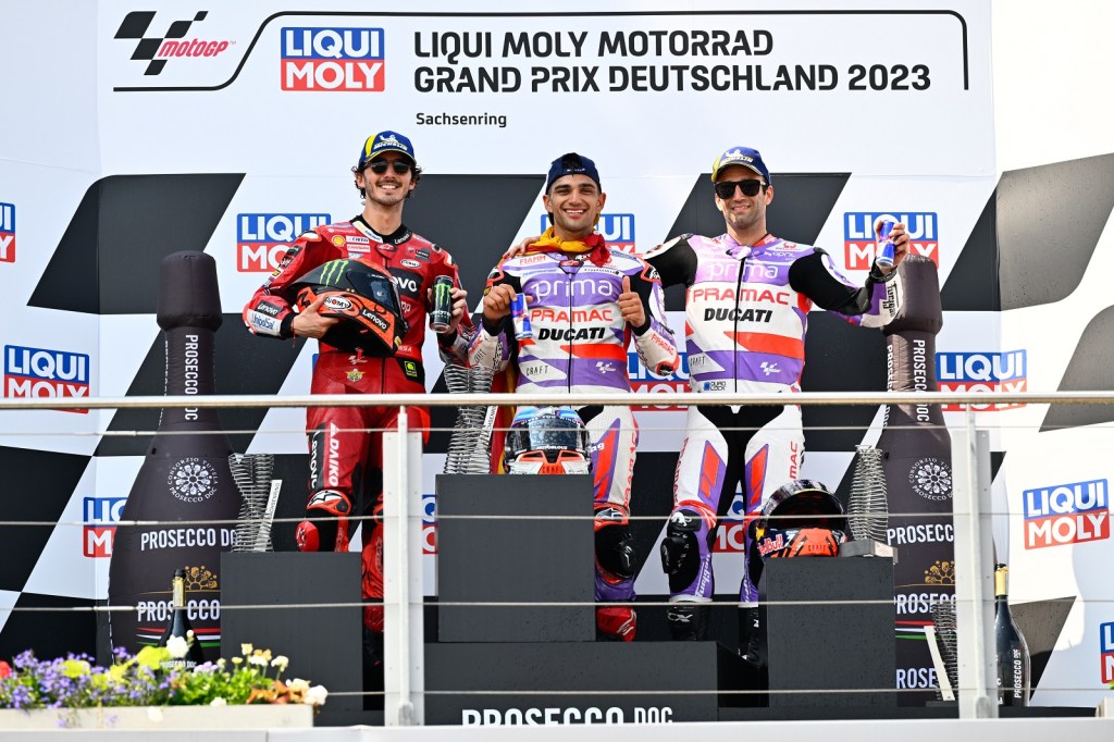 MotoGP registra en Alemania el primer 1-2-3-4-5 de un solo fabricante en 20 años