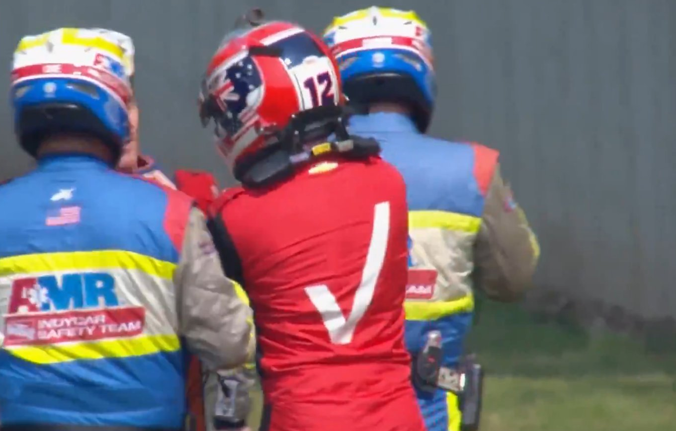 Power empurra Dixon após acidente esquisito em treino livre da Indy em Road America