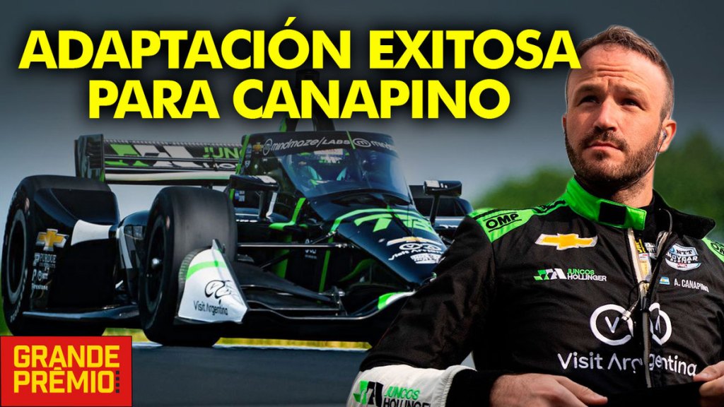 Canapino sigue con su adaptación a la IndyCar pero ya ofrece lucha y espectáculo