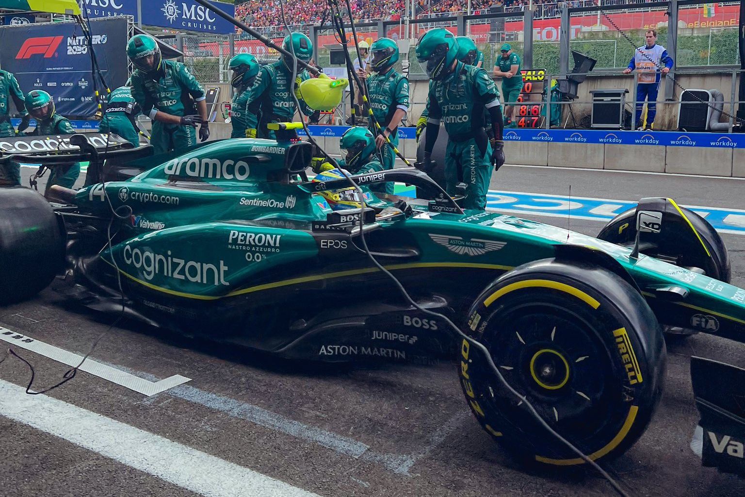 Alonso celebra melhora da Aston Martin no GP da Bélgica: “Carro foi mais normal”