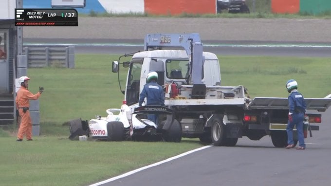 Makino é hospitalizado após pancada com Lawson na Super Fórmula em Motegi