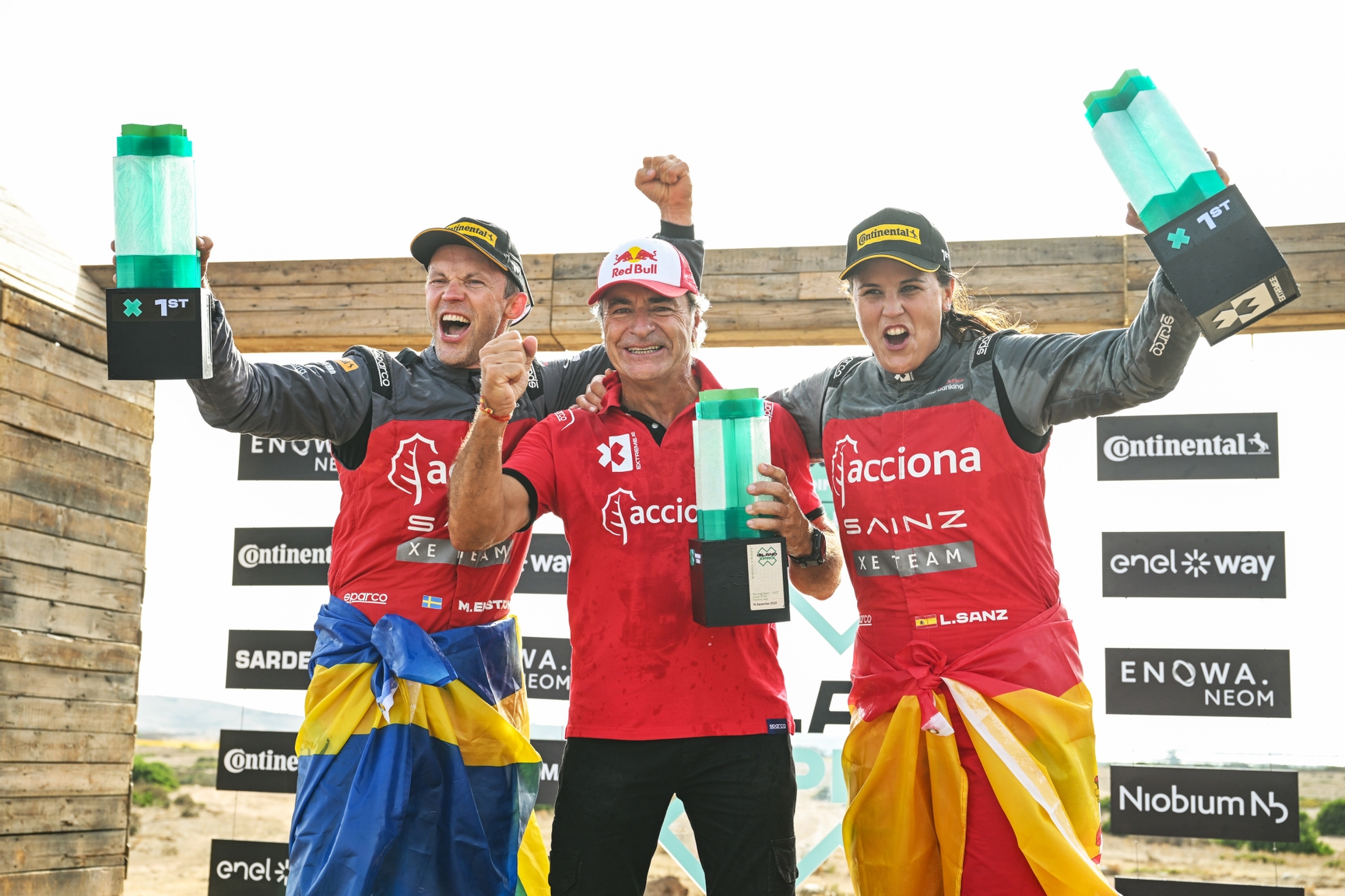 Ekström/Sanz vence primeira corrida da etapa da Sardenha 2 do Extreme E