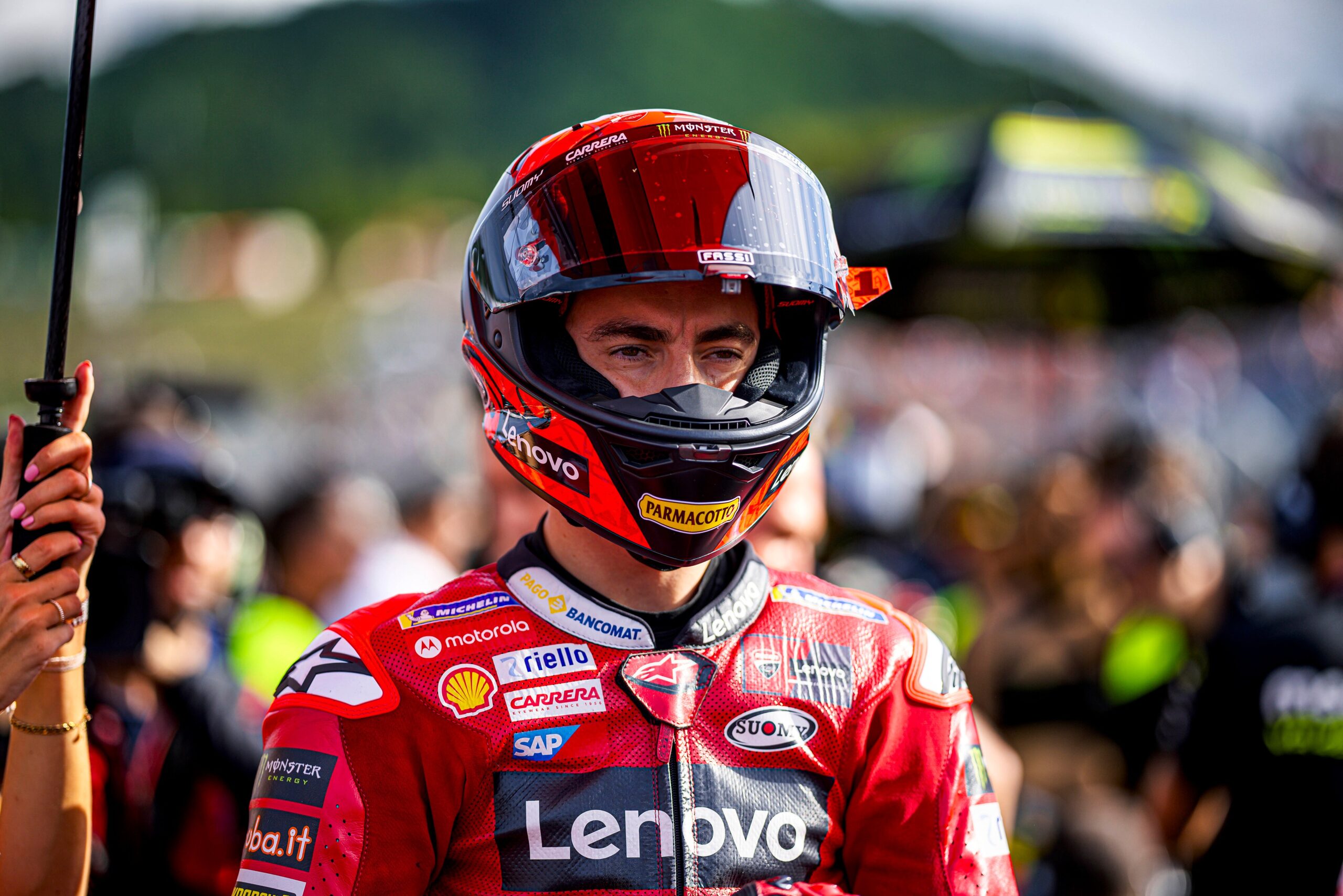 Bagnaia valora podio en el caótico GP de Japón: “No soy un mago en pista mojada”