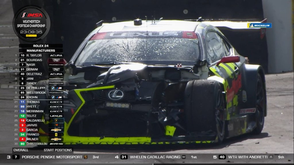 Conway impacta contra Andersen en la GTD de las 24 horas de Daytona