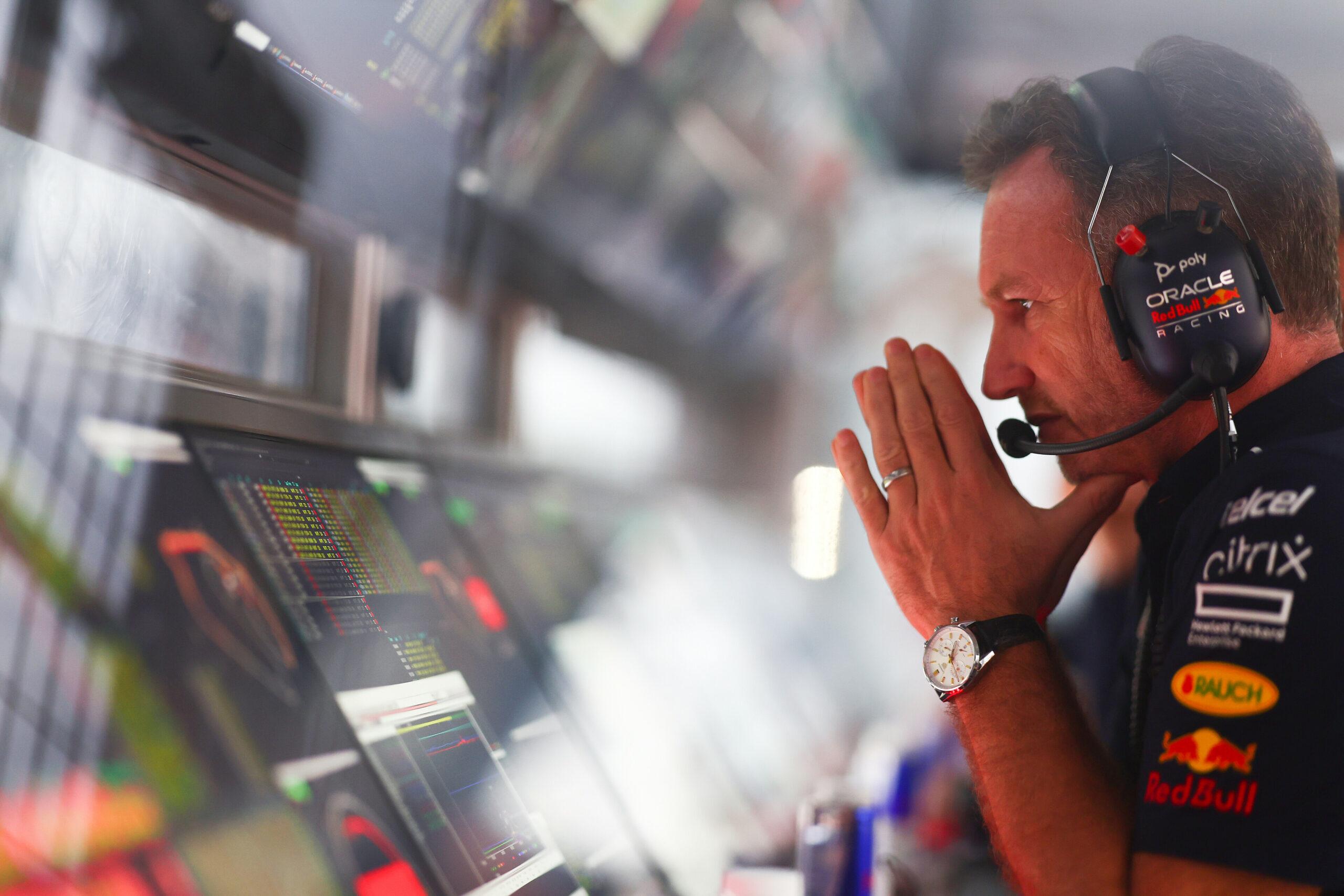Horner dice presente en el shakedown del RB20 de Red Bull a pesar de estar bajo investigación