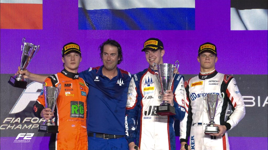 Hauger vence tras sanción de Verschoor en Sprint de F2; Duerksen 9°, Colapinto 11°