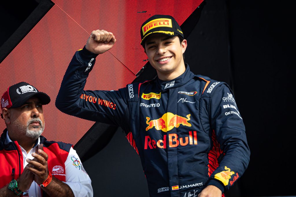 Martí analiza ventaja por pruebas en Bahrein y cree que la F2 2024 “comienza en Yeddah”