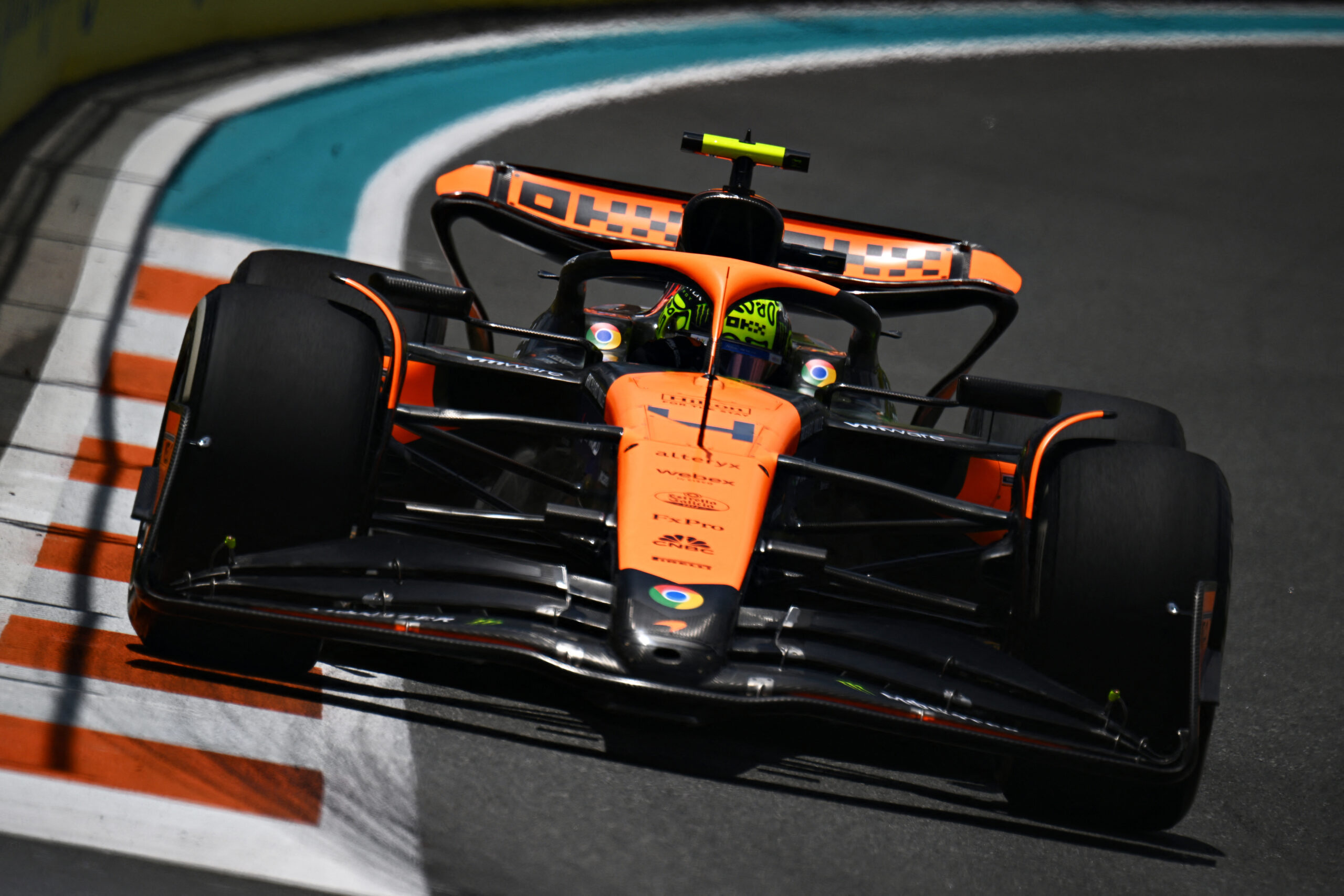 Norris lamenta “error tonto” en la clasificación Sprint en Miami: “Apreté demasiado”