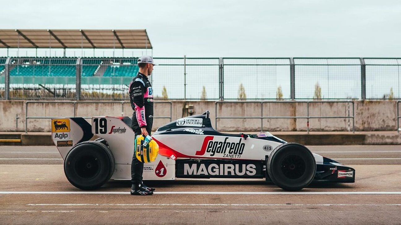 Gasly devela casco tributo a Senna para Ímola y sale a pista con el Toleman de 1984