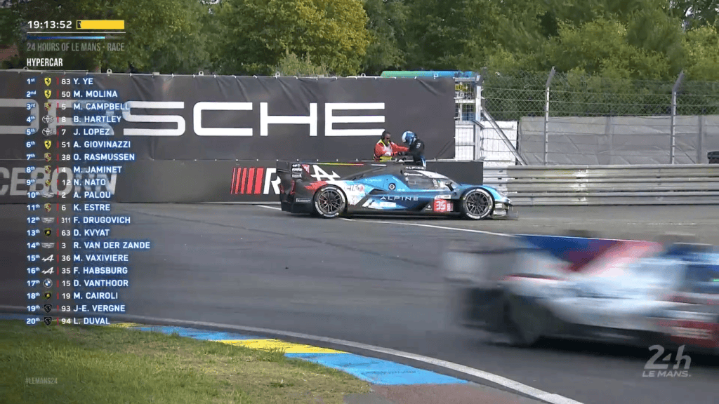Alpine sufre rotura de motor y abandona con ambos autos de las 24 horas de Le Mans