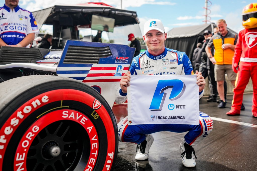 Lundqvist sorprende en condiciones mixtas y se lleva la pole en Road America; Palou, 7°