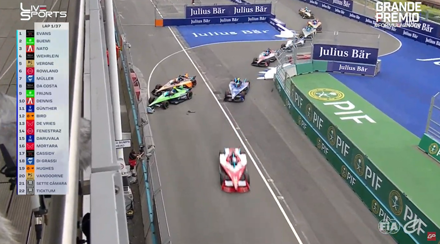 Frijns sai com mão machucada após acidente com Dennis em Londres 1 e para no hospital