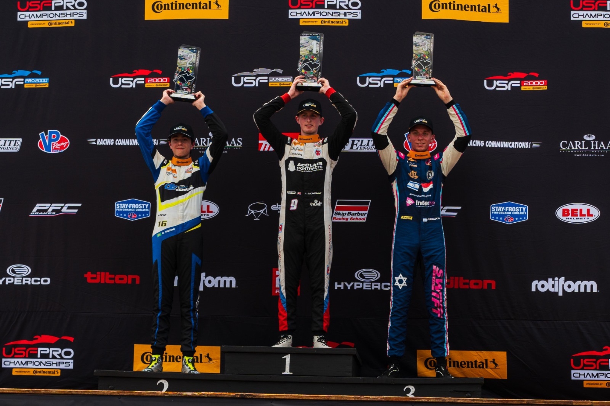 Taylor e McNeilly vencem na rodada dupla da USF Juniors em Mid-Ohio. Ribeiro é 2º