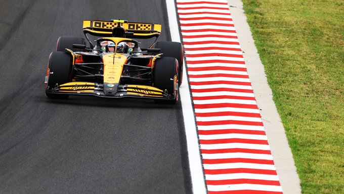 Norris logra la pole del GP de Hungría en nuevo 1-2 de McLaren; Pérez choca en Q1