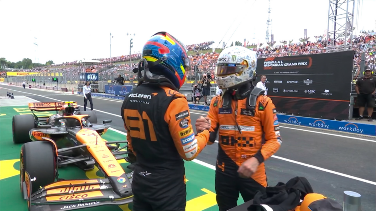 McLaren elogia el 1-2 en Hungría: “Dice mucho de nuestro equipo y del ritmo del coche”
