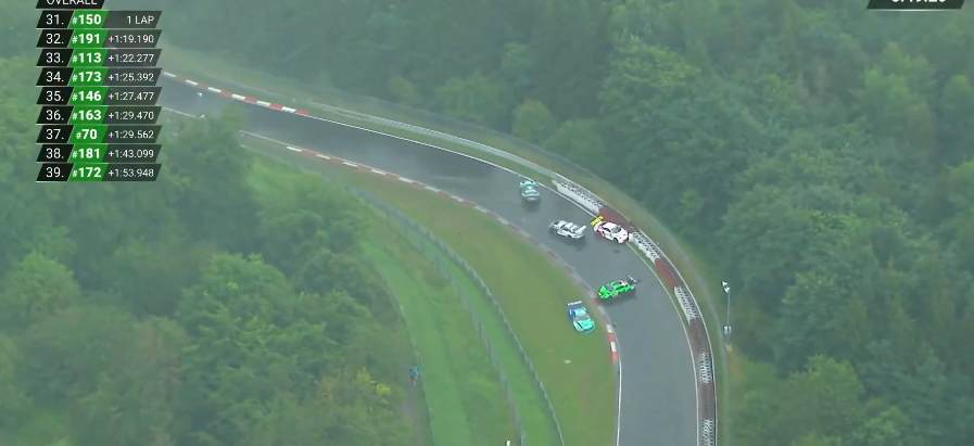Accidente con seis autos provoca bandera roja en la Nürburgring Endurance Series