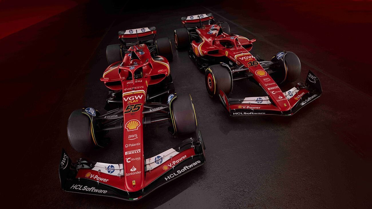 Ferrari cambia la decoración de sus coches con detalles negros y amarillos para Monza