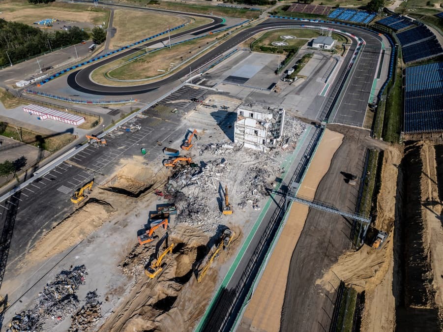 Hungaroring sigue su plan de modernización y publica imágenes del pitlane destruido