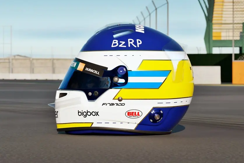 Colapinto homenageia Reutemann com capacete especial no México e em São Paulo