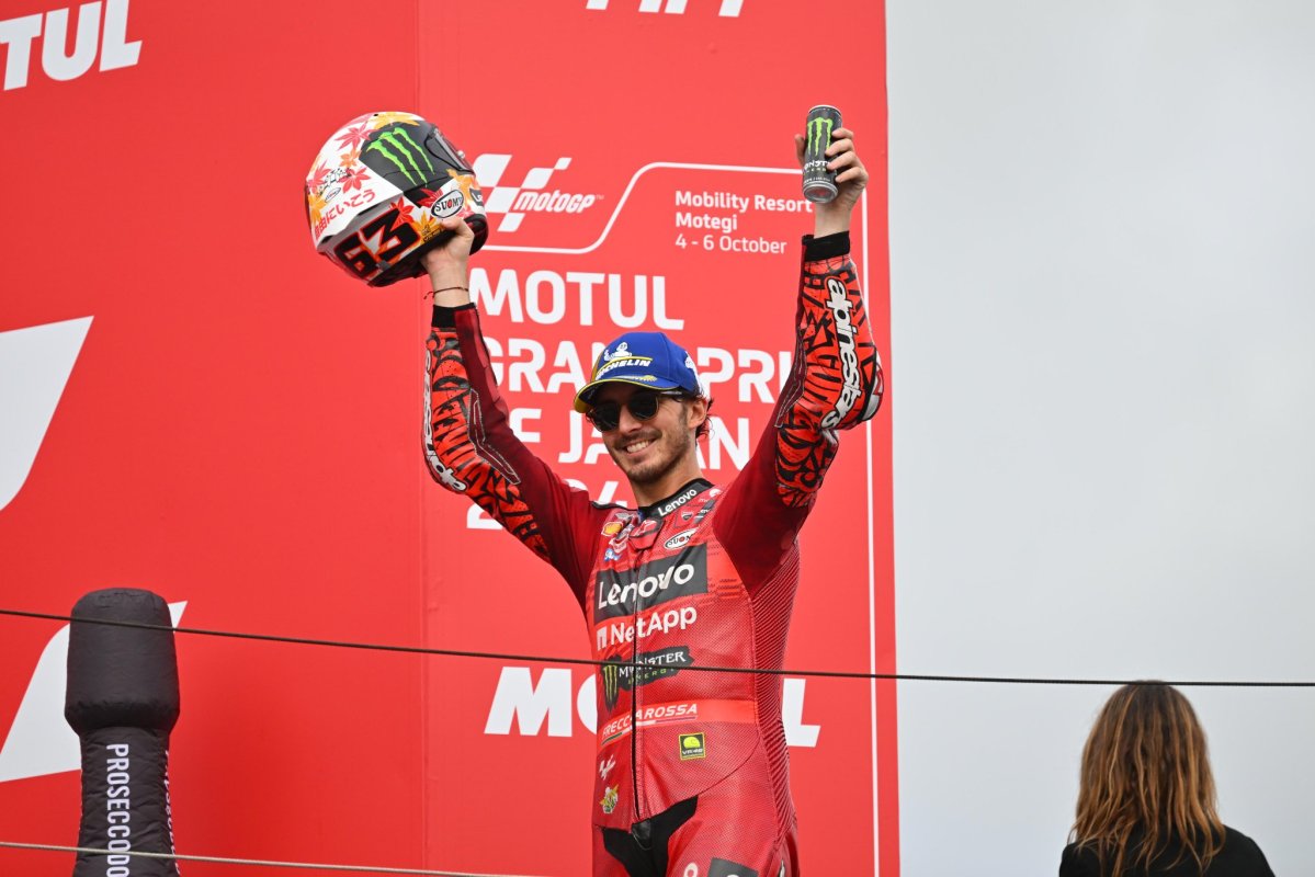 Bagnaia destaca “ritmo incrível” e celebra vitória no Japão: “Consegui descontar pontos”