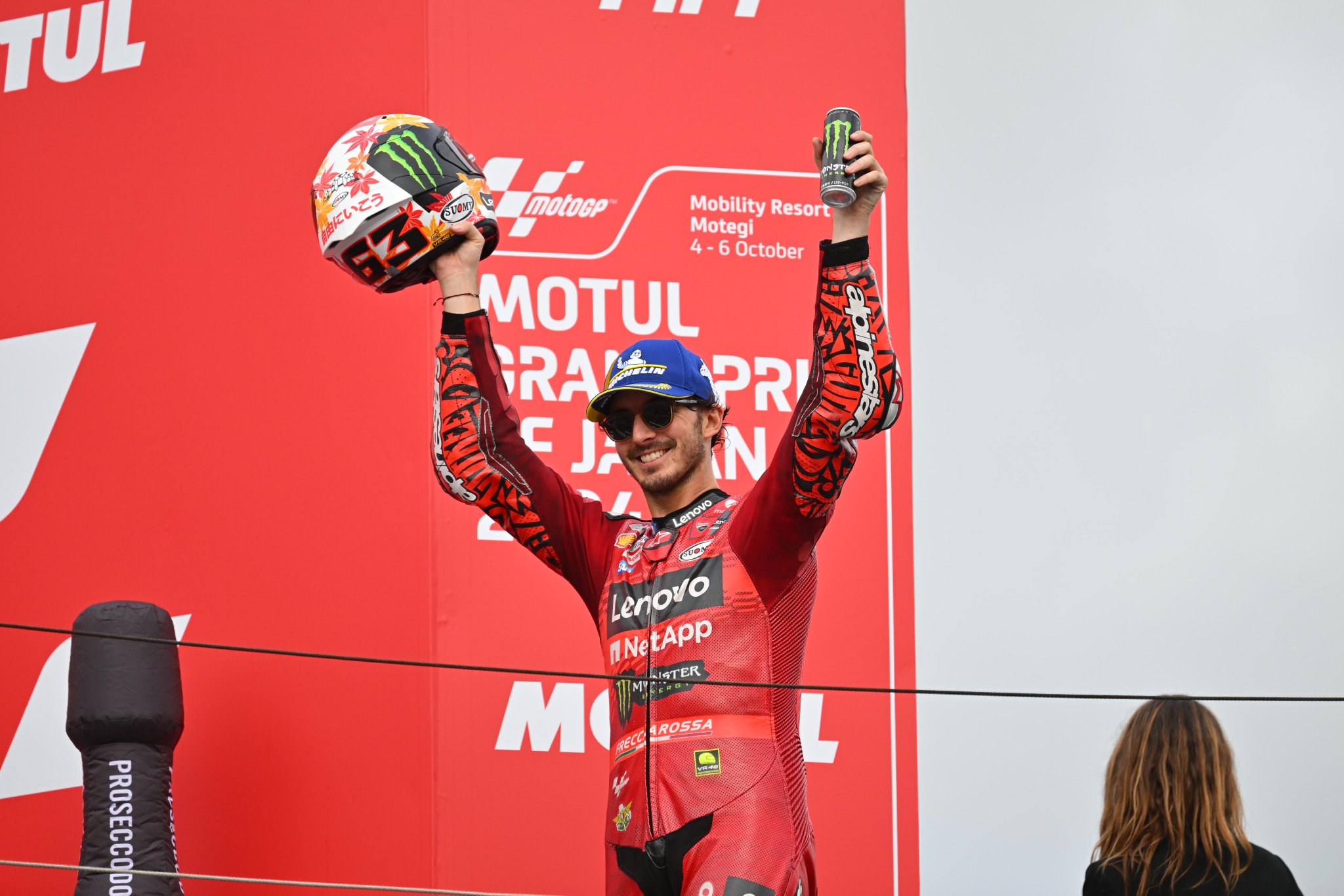 Bagnaia destaca “ritmo incrível” e celebra vitória no Japão: “Consegui descontar pontos”