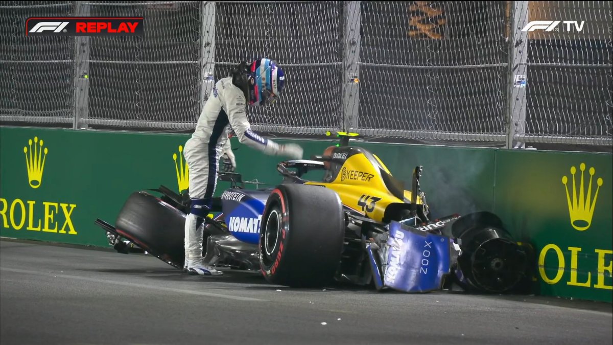 Williams amplia pesadelo com Colapinto em Las Vegas e chega a 13º acidente em 2024