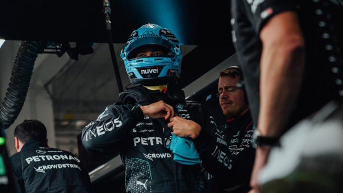 Russell admite que no entiende «por qué Mercedes fue tan positivo» en Las Vegas