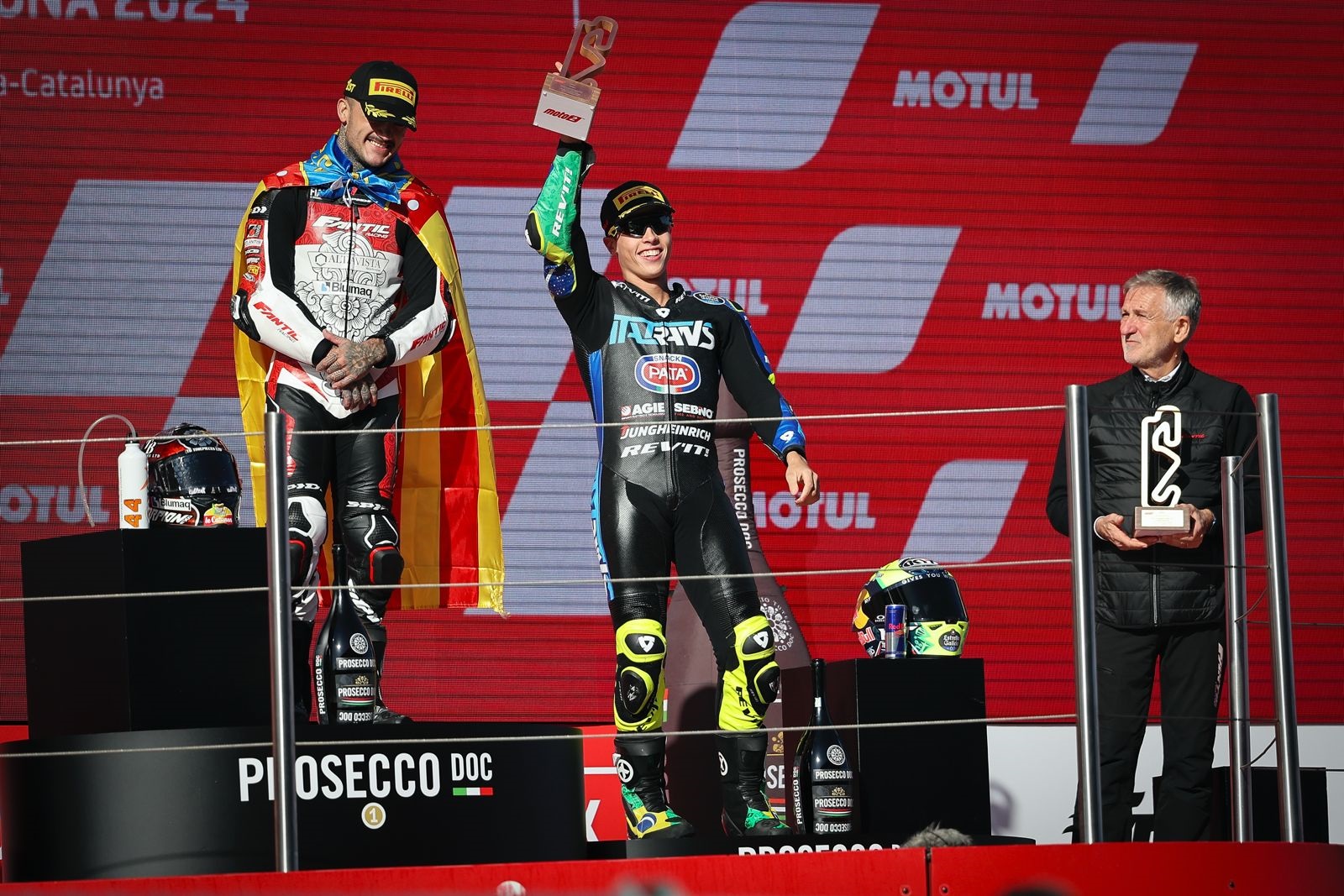Moreira encerra jejum de 51 anos com terceiro lugar no GP de Barcelona de Moto2
