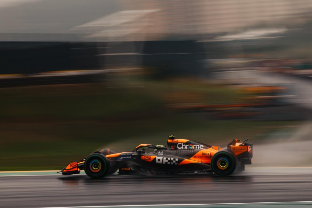 Norris se impone en la lluvia y hace pole en el GP de Sao Paulo; Colapinto choca y larga 18°