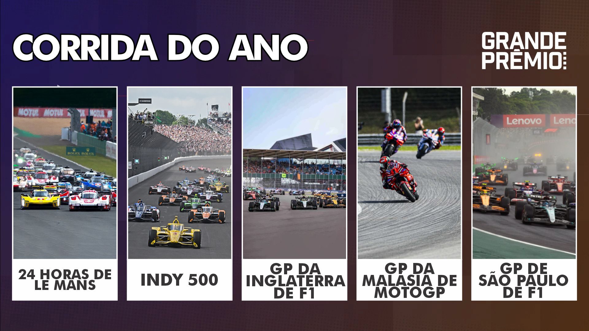 Melhores do Ano 2024: Le Mans, Indy 500, GP de SP, Inglaterra, Malásia: qual a melhor?